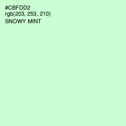 #CBFDD2 - Snowy Mint Color Image